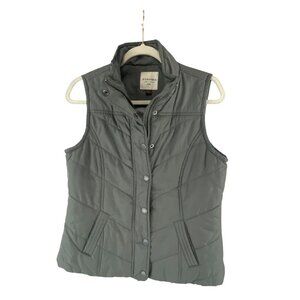 Sonoma Life + Style Women's Quilted Puffer Vest PS Black Outdoor Gorpcore